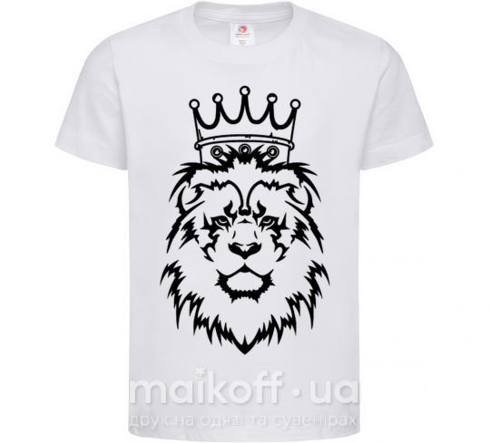 Детская футболка Лев король Белый фото