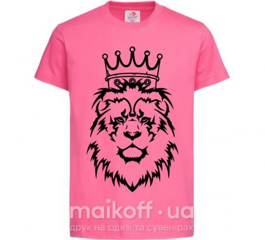 Детская футболка Лев король Ярко-розовый фото