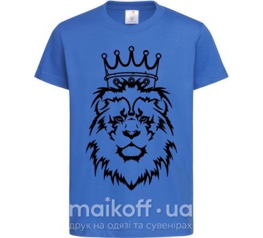 Детская футболка Лев король Ярко-синий фото