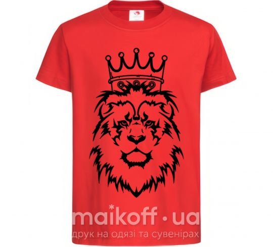 Детская футболка Лев король Красный фото