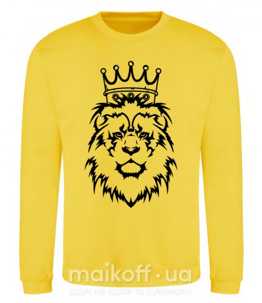 Світшот Лев король Сонячно жовтий фото