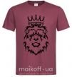 Мужская футболка Лев король Бордовый фото