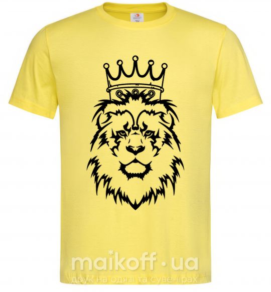 Чоловіча футболка Лев король Лимонний фото