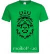 Чоловіча футболка Лев король Зелений фото