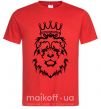 Чоловіча футболка Лев король Червоний фото