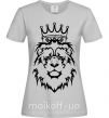 Женская футболка Лев король Серый фото