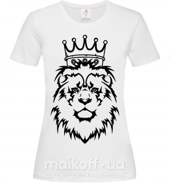 Жіноча футболка Лев король Білий фото