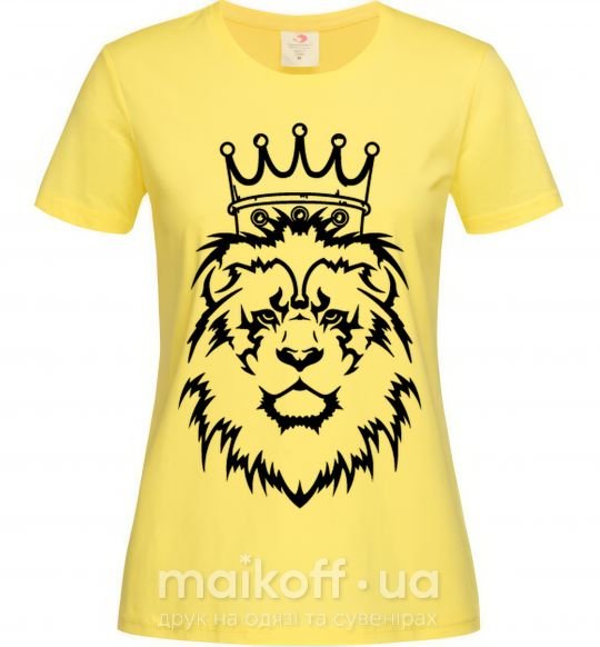 Женская футболка Лев король Лимонный фото