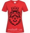 Жіноча футболка Лев король Червоний фото