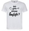 Мужская футболка Do you speak english Белый фото