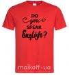 Мужская футболка Do you speak english Красный фото