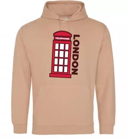 Мужская толстовка (худи) London Песочный фото