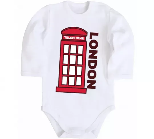 Дитячий бодік London Білий фото