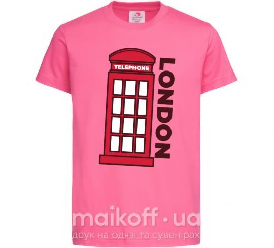 Детская футболка London Ярко-розовый фото