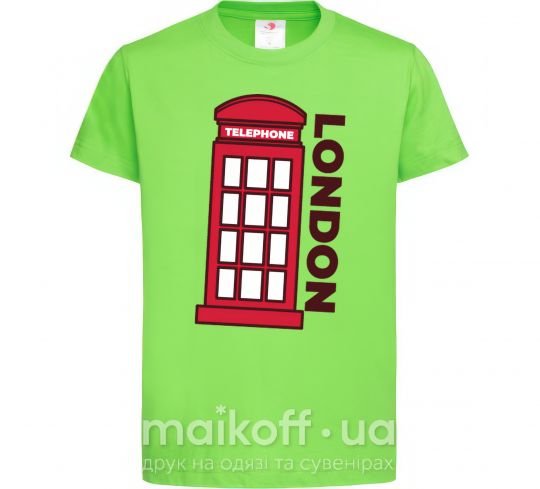 Детская футболка London Лаймовый фото