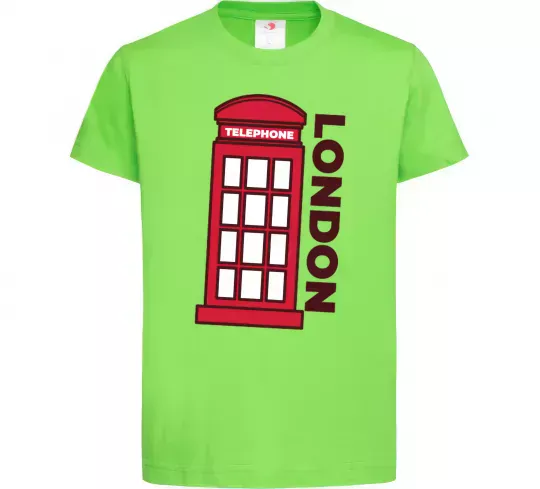 Дитяча футболка London Лаймовий фото