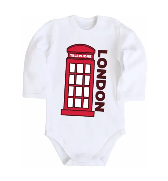 Дитячий бодік London Білий фото