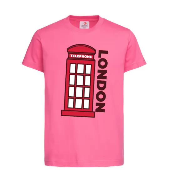 Детская футболка London Ярко-розовый фото
