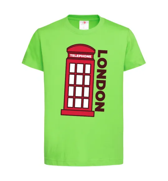 Детская футболка London Лаймовый фото