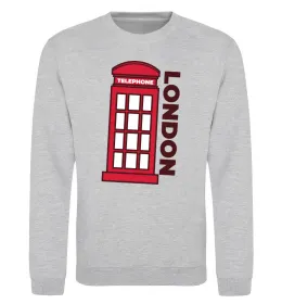 Свитшот London Серый меланж фото