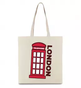 Эко-сумка Серце Англія Бежевый фото