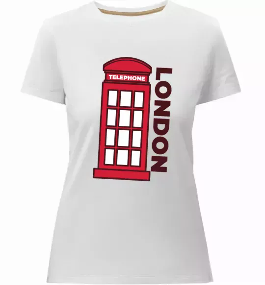 Жіноча преміум футболка London Білий фото