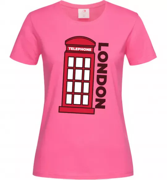 Женская футболка London Ярко-розовый фото
