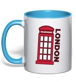 Чашка с цветной ручкой London