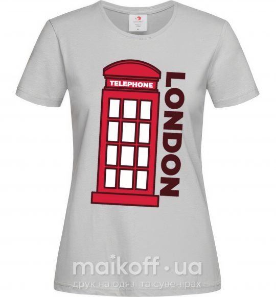 Женская футболка London Серый фото