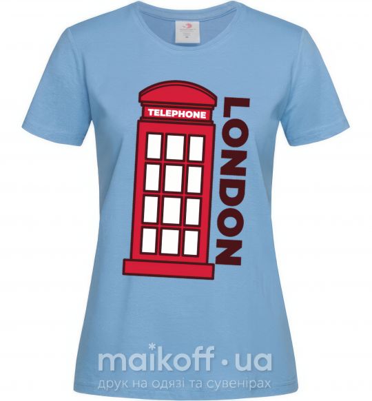 Жіноча футболка London Блакитний фото