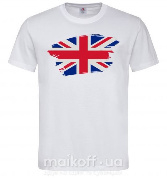 Чоловіча футболка Флаг Англии Білий фото