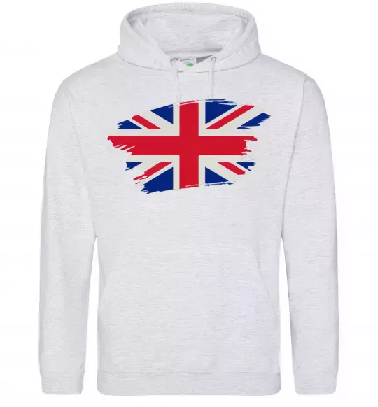 Женская толстовка (худи) Прапор Англії Серый меланж фото