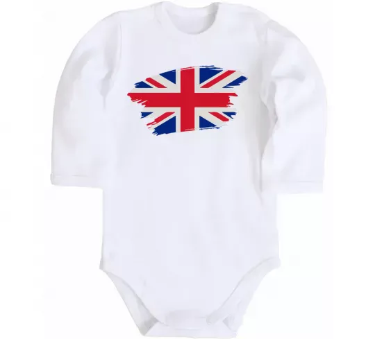 Детский боди Прапор Англії Белый фото