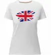 Женская премиум футболка Прапор Англії Белый фото