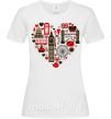 Жіноча футболка Сердце Англия Білий фото