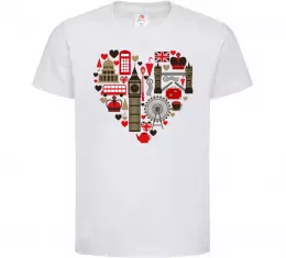 Детская футболка Серце Англія Белый фото