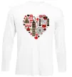 Лонгслив Серце Англія Белый фото
