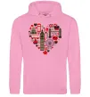 Чоловіча толстовка (худі) Серце Англія Рожевий фото