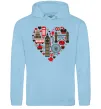 Чоловіча толстовка (худі) Серце Англія Блакитний фото