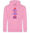 Чоловіча толстовка (худі) Keep calm and carry on England Рожевий фото