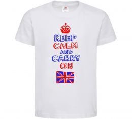 Дитяча футболка Keep calm and carry on England Дитяча футболка Keep calm and carry on England