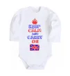 Детский боди Keep calm and carry on England Белый фото
