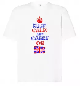 Футболка Оверсайз Keep Calm And Say Cheese Белый фото