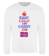 Світшот Keep calm and carry on England Білий Світшот Keep calm and carry on England Білий фото