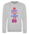 Світшот Keep calm and carry on England Сірий меланж Світшот Keep calm and carry on England Сірий меланж фото