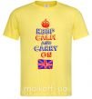 Мужская футболка Keep calm and carry on England Лимонный фото