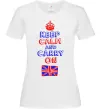 Женская футболка Keep calm and carry on England Белый Женская футболка Keep calm and carry on England Белый фото
