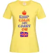 Женская футболка Keep calm and carry on England Лимонный Женская футболка Keep calm and carry on England Лимонный фото