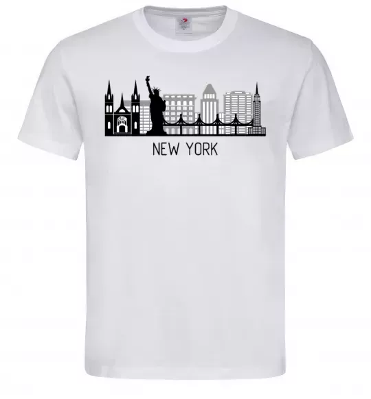 Чоловіча футболка Архитектура Нью Йорка Білий фото