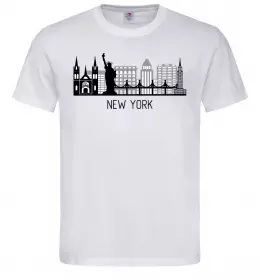 Чоловіча футболка Архитектура Нью Йорка Білий фото